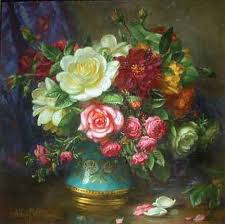 View still life of flowers in a copper vase on a marble pedestal by albert williams on artnet. 37 Artists Albert Williams Ideas Floral Painting Floral Art Flower Painting