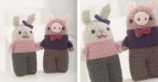 Vintage knit toy patterns pig penguin and squirrel knitting pattern instant download pdf. Wee Pig N Bunny Knitted Toys Free Knitting Pattern