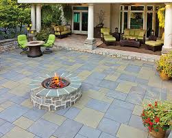 Bluestone patio & brick paver path. Fire Pit Stone Center Of Va Www Stonecenterofva Com