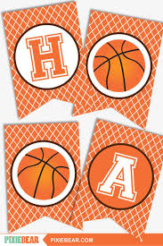 Create An Easy Basketball Banner With This Printable Banner Template This Digital Sport Garland Will Ma Printable Birthday Banner Party Banner Birthday Banner