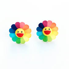 Cute cartoon flowers with faces. Cute Rainbow Sunflower Cartoon Flowers Smiling Face Dangle Drop Earring Fun Sweet Fashion Jewelry For Women Gilr Gifts Party Drop Earrings Aliexpress