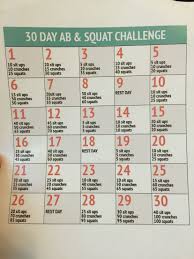 30 Day Ab Squat And Ab Challenge 30 Day Workout Challenge 30 Day Fitness