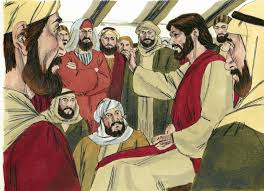 Colouring page and worksheet about the man lowered through the roof (calvary curriculum) colouring page of friends lowering man through roof from sermons4kids.com; Jesus Healed Man That Was Lowered Through The Roof Bible Fun For Kids