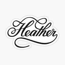 Heather Calligraphy Stickers for Sale