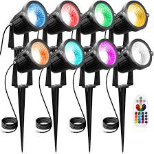 Led Landscape Lights 6w Color Changing Rgb Flood Lights Innerwill 8pack 12v 24v Low Voltage Spotlight Outdoor Wall Light Waterproof With Remote Control For Yard Garage Garden Hallway Amazon Com