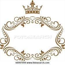 Elegant Royal Frame With Crown Clipart K8997094 Royal Frame Monogram Frame Monogram Border