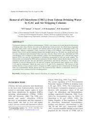Sour water strippers are common in gas processing facilities, sulfur recovery units, wellhead facilities, and refinery applications. Pdf Removal Of Chloroform Chcl3 From Tehran Drinking Water By Gac And Air Stripping Columns