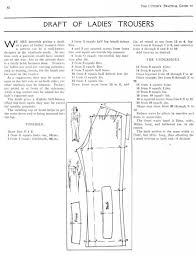 Ladies Trouser Draft Vintage Sewing Patterns Free Trousers Pattern Trousers Women