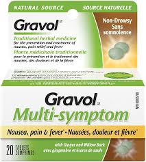 Gravol Ginger Tablets, Nausea & Upset Stomach Relief, Non Drowsy, 20 M –  Zecoya