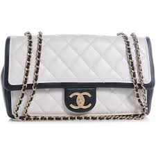 Authentic Black And White Chanel Bag Chanel Calfskin Quilted Graphic Flap Bag Black White Chanel Flap Bag Flap Bag Bags