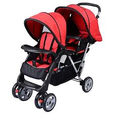Amazon Com Costzon Double Stroller Infant Baby Pushchair Convenience Twin Seat Black Baby Stroller Double Strollers Baby Strollers