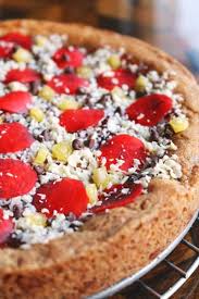 This easy dessert pizza recipe is fun to make and fun to eat! Pizza Cookie Cake