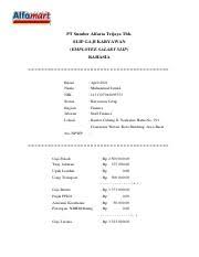 Das ist das neue ebay. Slip Gaji Karyawan Alfamart Pdf Pt Sumber Alfaria Trijaya Tbk Slip Gaji Karyawan Employee Salary Slip Rahasia Bulan April 2021 Nama Muhammad Ismail Course Hero