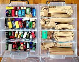 Toy Storage Idea Train Tracks The Organised Housewife Creative Toy Storage Toy Trains Storage Toy Storage