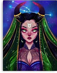 Taurus Canvas Print By Muzenik Art In 2021 Taurus Art Zodiac Art Anime Zodiac