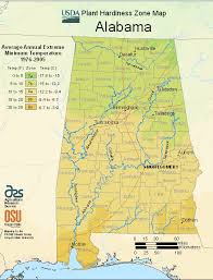 Alabama Zone Map Of Usda Planting Zones