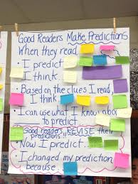 making predictions anchor chart sesis first grade