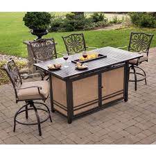 Maybe you would like to learn more about one of these? Hanover Outdoor Traditions 5 Piece Fire Pit Bar Set Walmart Com Walmart Com