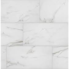 Florida Tile Home Collection Michelangelo Calacatta Rectified 12 In X 24 In Porcelain Floor And Wall Tile 13 3 Sq Ft Case Chdezen1012x24 The Home Depot Porcelain Flooring Bathroom Floor Tiles Flooring