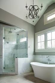 Marble compact modern black shower type: Corner Shower With Marble Tiled Ceiling Cottage Bathroom