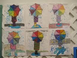 Color Wheel Umbrella Grade 4 Art Lessons Art Classroom Color Theory Projects