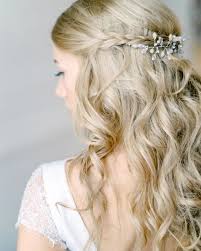 Half Up Half Down Wedding Hairstyles For Every Type Of Bride Brides Braided Hairstyles For Wedding Half Up Wedding Hair Wedding Hair Down