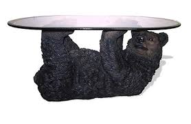 Black Bear Sculpture Coffee Table Bear Sculptures Coffee Table Table