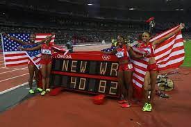 The aussie quarter of bronte campbell, meg. 40 82 Usa Shatters Women S 4x100m Relay World Record In London News World Athletics
