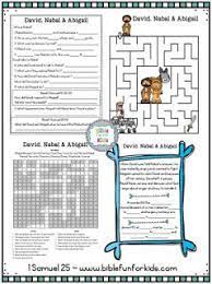 He has kept me from doing wrong and the lord caused nabal to die because he did wrong. david sent a message to abigail that he wanted to marry her. King David Activity Sheets Shefalitayal