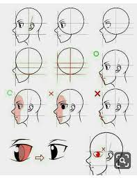 خطوات لتعلم الرسم ابعاد رسم الرأس anime drawings tutorials drawing tutorial manga drawing tutorials