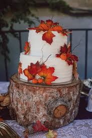 2 Tier Birch Tree Wedding Cake Fall Leaf And Pumpkin Wedding Cake Pumpkin Wedding Cakes Fall Wedding Cakes Pumpkin Wedding