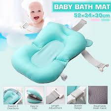 This bath tub for baby features an infant hammock like sling inside the tub and holds a growing baby better during bath time. Jjj Cartoon Portable Baby Shower Bath Tub Pad Non Slip Bathtub Mat Newborn Safety Security Bath Support Cushion Foldable Soft Pillow Bathing Tubs Seats Bathing Inningsbreak Com