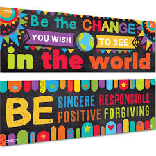 Inspirational Banner In 2020 Classroom Banner Growth Mindset Classroom Bulletin Board Decor