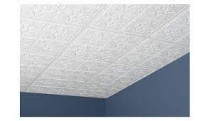 The open grids hold ceiling tiles sized at either 2' x 2' or 2' x 4'. Designer Genesis Antique 2 X 2 Ceiling Tiles 752 00 Box Of 12 White Tiles