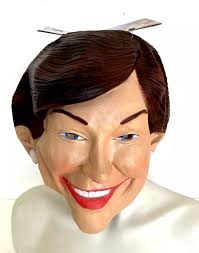 VINTAGE LAURA BUSH Mask Halloween Costume Political CAESAR 2001 Rare $49.99 