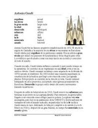 Antonio Gaudi Biografia Lectura De Antonio Gaudi Y La Sagrada Familia Gaudi La Sagrada Familia Sagrada Familia