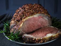 Mix garlic paste with mustard and pepper. Prime Rib Roast With Hickory Smoked Bacon Dijon Mustard Butter Prime Rib Recipe Prime Rib Roast Baked Balsamic Chicken
