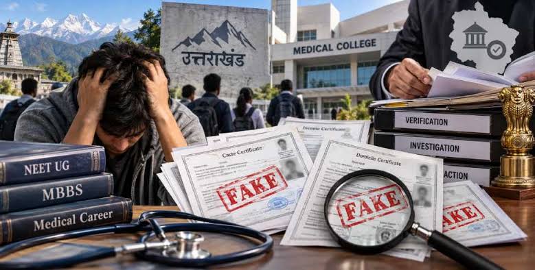 (Fake Certificates for MBBS Admission) Uttarakhand NEET UG 2026 Fake Certificate 8 Candidates. उत्तराखंड: फर्जी  सर्टिफिकेट से मेडिकल कॉलेज में दाखिला? 8 अभ्यर्थियों के प्रमाणपत्र रद्द, अब  सभी कैटेगरी की ...