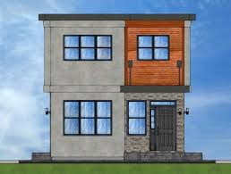 Square footage of narrow homes can vary depending on the number of stories. Narrow Lot Contemporary Duplex House Plan Hunters