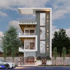 Elevation home design new model. Online Best 3 Floor Front Elevation Designs Architectural Plan Ideas By Make My House Expert