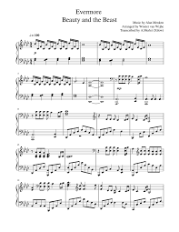 Evermore Beauty And The Beast Sheet Music For Piano Solo Musescore Com