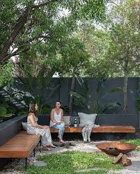 This one garden design will be very suitable if it is built in the backyard of a relatively small house. Outdoor Corner Seating Area Off 64