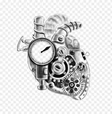 Bio Mechanical Heart Tattoo Heart Tattoos Cool Tattoos Small Biomechanical Tattoo Designs Png Image With Transparent Background Toppng