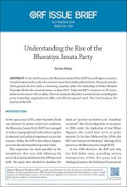 Understanding The Rise Of The Bharatiya Janata Party Orf