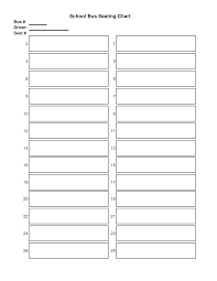 School Bus Seating Chart Template Seating Chart Classroom