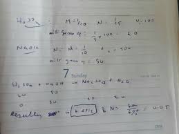N = 10 g 40 g/mol. When 100 Ml Of M 10 H2so4 Is Mixed With 500 Ml Of M 10 Naoh Then Nature Of The Resulting Solution And Brainly In