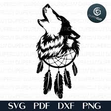 Download Wolf Dreamcatcher Svg Pdf Dxf Dupercut