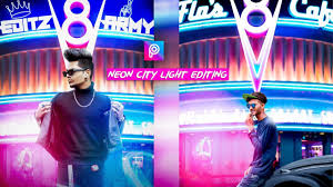 I will add clouds and mist in the distance since i really feel this is what's missing. Neon City Light Editing Background Png Download