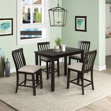 Urhomepro 5 Piece Dining Table And Chair Set Wooden Dining Room Table And 4 Dining Chairs Dining Table Set W Upholstered Fabric Seat Kitchen Table Set Dining Room Furniture Dark Brown W10257