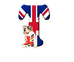 This is a digital file that you may print and assemble. Union Jack Letter T Numbers Font Lettering